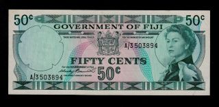Fiji 50 Cents (1971) Pick 64a Vf - Xf. photo