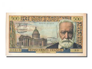 French Paper Money,  500 Francs Type Victor Hugo,  07 Janvier 1954,  Fayette. . . photo