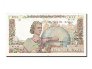 French Paper Money,  10 000 Francs Type Génie Français,  04 Mars 1954, . . . photo