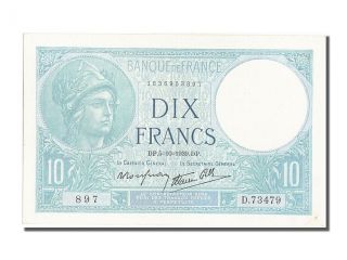 French Paper Money,  10 Francs Type Minerve,  05 Octobre 1939,  Fayette 7.  10 photo