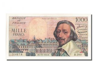 French Paper Money,  1000 Francs Type Richelieu,  04 Octobre 1956,  Fayette. . . photo