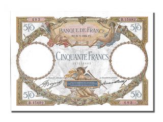 French Paper Money,  50 Francs Type Luc Olivier Merson Modifié photo