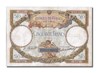 French Paper Money,  50 Francs Type Luc Olivier Merson photo