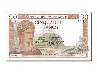 French Paper Money,  50 Francs Type Cérès Modifié photo