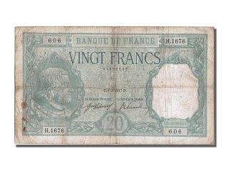 French Paper Money,  20 Francs Type Bayard photo