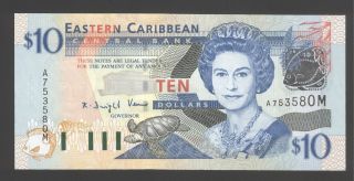 East Caribbean (montserrat) 10 Dollars 2003 Unc P.  43m photo