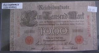 1910 1000 Marks German Paper Money (421al) photo