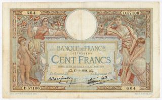 France 100 Francs 1938 P 86b F photo