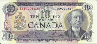 1971 Gem Unc Canadian $10 Banknote Eeu4924434 (10321) photo