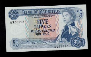 Mauritius 5 Rupees (1967) A/34 Pick 30c Unc. photo