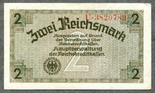 Germany Ww2 2 Reichsmark 1940 - 1945 Xf photo