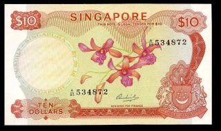 Riotis 3759: Singapore $10 Banknote 1967 - 73 P - 3a Gem Unc photo