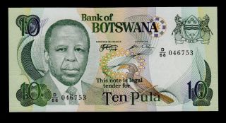 Botswana 10 Pula (1999) Pick 20a Unc. photo