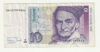 West Germany 10 Mark Banknote 1993 photo