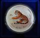 2010 Australia Lunar Year Of The Tiger $1 Silver Coloured Coin 