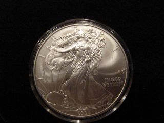 2009 Bu.  American Silver Eagle Dollar - One (1 Oz. ) Ounce.  999 Pure photo