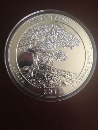 2013 5 Oz.  999 Silver Great Basin - America The Atb Coin Sku28829 photo
