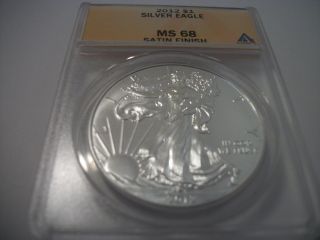 2012 Silver Eagle,  Ms 68 Satin Finish photo