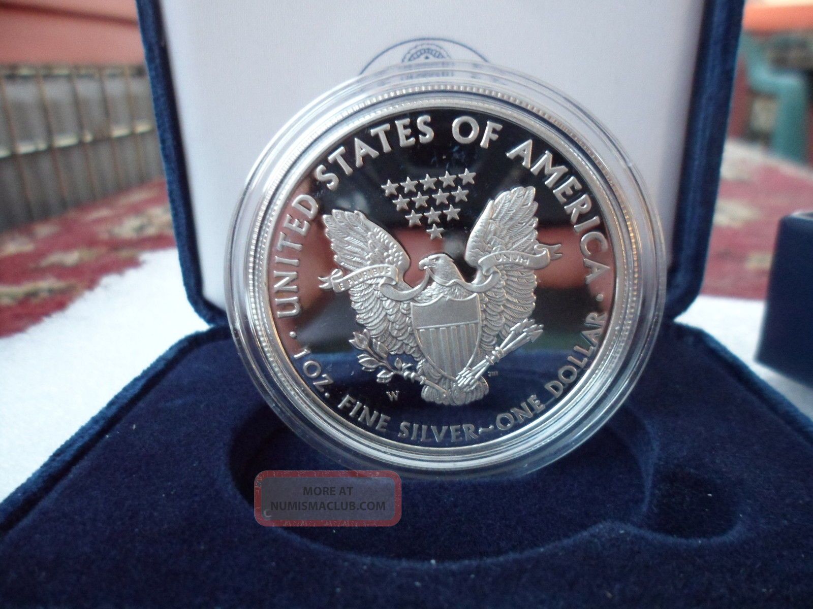 2008 West Point Minted Proof Silver Eagle A Coin Complete W/box