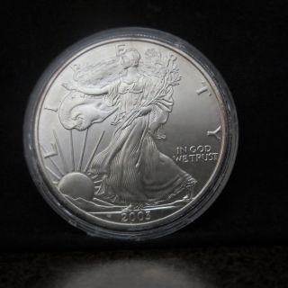 2003 1 Oz.  American Eagle -.  999 Fine Silver - photo
