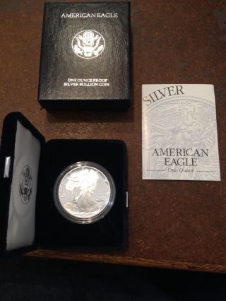 1995 - P 1 Oz Proof Silver American Eagle (w/box &) photo
