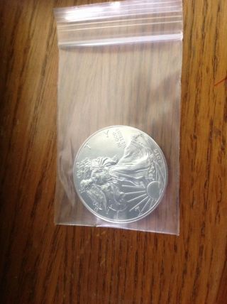 Silver Coin 1 Oz 2014 American Eagle Walking Liberty.  999 Fine photo