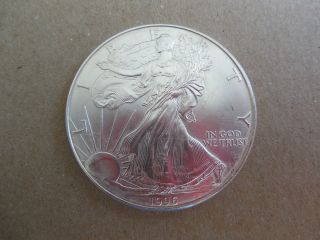 1996 Silver American Eagle 1 0z. .  Fine Silver One Dollar Silver Coin photo
