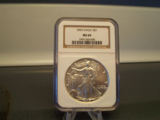 2005 Silver Eagle Ms - 69 By Ngc photo