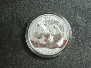 2009 Chinese Panda 10 Yuan 1oz.  999 Fine Silver China Bullion Coin photo