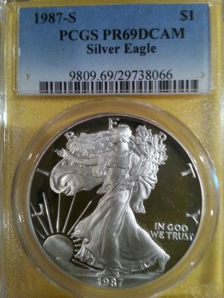 1987 - S Pcgs Pr69dcam Silver Eagle Dollar photo