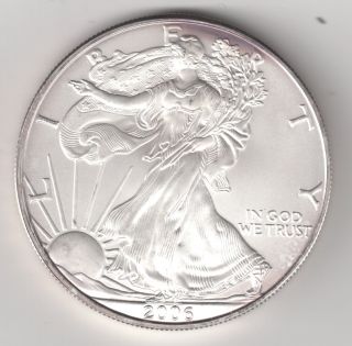 2006 Bu American Silver Eagle Uncirculated photo