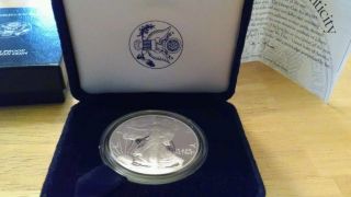 2001 - W American Eagle Proof Silver Dollar And C.  O.  A photo