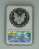 2002 - W $1 Ngc Pf70 Ucameo (proof Silver Eagle) - Pf70 Rare.  999 1oz Bullion Silver photo 1