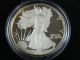 1986 - S American Eagle Dollar (99.  9% Silver) Coin In Case W/box&coa Bu/proof/d - Cam Silver photo 1