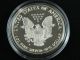 1986 - S American Eagle Dollar (99.  9% Silver) Coin In Case W/box&coa Bu/proof/d - Cam Silver photo 2