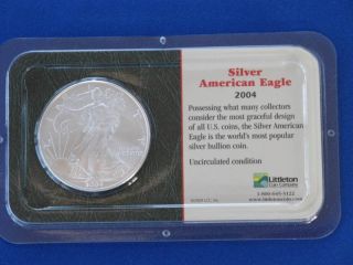 2004 American Silver Eagle Dollar U.  S.  Coin B0259 photo