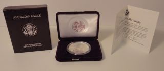 American Eagle One Ounce Proof Silver Bullion Dollar 1990 S W Case And Box photo