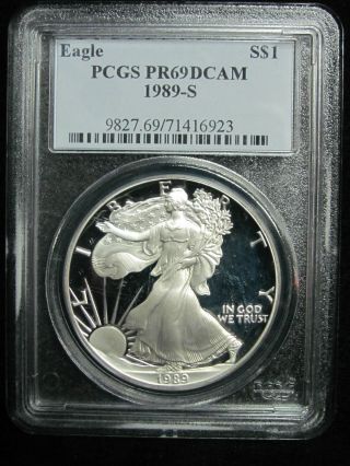 1989 - S Pcgs Proof 69 Dcam Silver Eagle photo