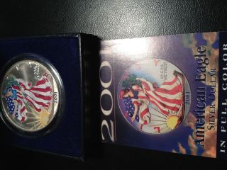 2001 Amercian Silver Eagle Full Color photo