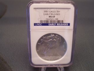 2007 Silver Eagle Ms - 69 By Ngc photo