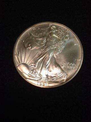 1991 1 Oz Silver American Eagle (uncirculated) photo