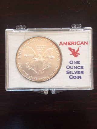 1991 Us Liberty Silver Dollar,  1 Oz.  Silver photo