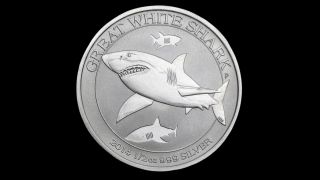 1/2 Oz Silver Coin - 2014 Australian Great White Shark - Perth photo