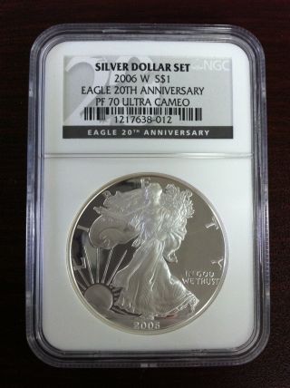 2006 - W American Silver Eagle Pf70 Ultra Cameo Ngc photo