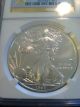 2012 W Silver Eagle Ngc Ms70 Early Releases Burnished No Spots Silver photo 2