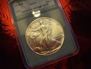 1 - 1989 American Silver Eagle - Ntc - Gem - Unc.  - Premium Quality Piece photo