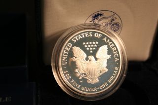 2004 W 1 Oz Silver American Eagle Proof,  Case And photo