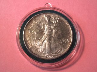 1992 Silver American Eagle 1oz.  Of Fine.  999 Silver Uncirculated Coin photo