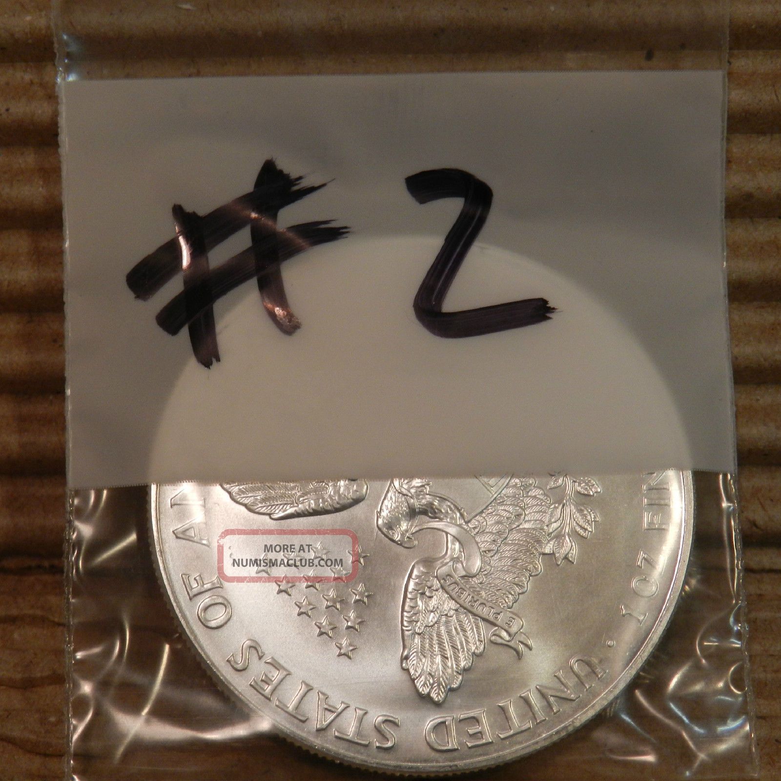 Uncirculated 2002 Silver American Eagle Dollar Coin 2