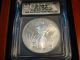 2013 Silver Eagle Icg Ms70 First Day Of Issue In A Gorgeous Wood Display Box Silver photo 1